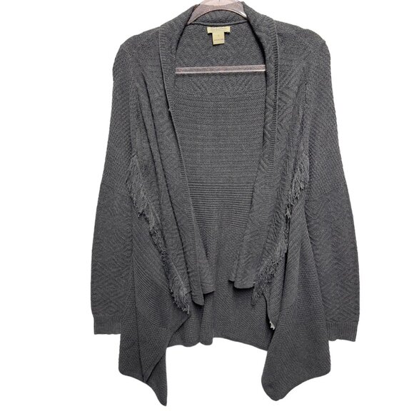Lucky Brand Fringe Woven Knit Duster Sweater Cardigan Jacket - Picture 1 of 10